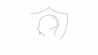 İçinde hamburger olan bir kafayı koruyan bir kalkanın kavramsal çizimi abur cubura karşı mücadeleyi sembolize ediyor..