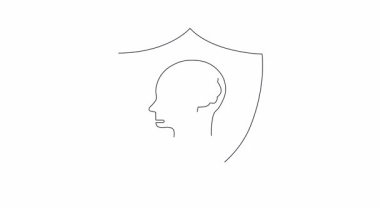 Zihinsel gücü, bilgiyi ve bilgeliği sembolize eden, içinde klasik bir bina bulunan bir kalkanı koruyan bir kalkanın kavramsal çizimi..