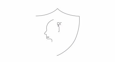 Zihinsel sağlık korumasını, bilişsel refahı ve beyin sağlığını korumanın önemini gösteren kavramsal animasyon. Zihinsel zorluklara karşı direnç ve savunmayı sembolize eder.