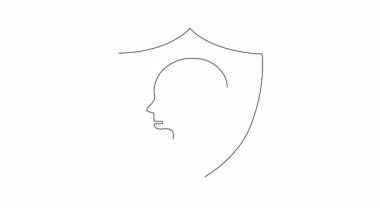 Zihinsel sağlığın korunmasını, bilişsel fonksiyonların korunmasını ve duygusal refahı sembolize eden kavramsal illüstrasyon. Bir kalkan zihni stres ve endişeye karşı korur..