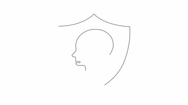 Zihinsel sağlığın, duygusal refahın ve bilişsel işlevin korunmasını sembolize eden kavramsal illüstrasyon. Bir kalkan zihni ve kalbi korur, dayanıklılık ve desteği temsil eder..