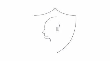 Zihninizi ve esenliğinizi bir kalkan ile korumanın önemini sembolize eden zihinsel sağlık korumasının görsel bir temsili..