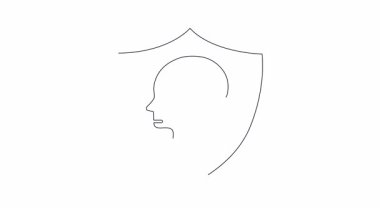 Zihinsel sağlığın ve bilişsel sağlığın önemini sembolize eden, beyin ve hilal şeklinde bir kalkanın yer aldığı, zihinsel sağlığın korunmasının sembolik bir temsili..