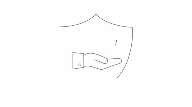 Bilgilerin korunması ve dijital ortamda veri gizliliğinin sağlanması için güvenlik önlemlerini sembolize eden resimli veri koruma kalkanı.