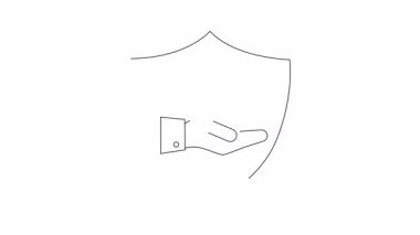 Güvenli lojistiği temsil eden hareketli kalkan ikonu, nakliye sırasında malların güvenli bir şekilde teslim edilmesini ve korunmasını sağlıyor. Güvenilirliği ve güveni göstermek için ideal.