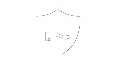 Koruma, güvenlik ve güvenliği sembolize eden bir ikon. Risklere, zorluklara ve tehditlere karşı savunmayı temsil eder. Sigorta, siber güvenlik ve güvenlikle ilgili içerik için ideal.