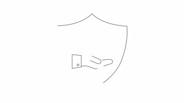 Koruma, yardım ve güvenli teslimatı sembolize eden bir paraşüt içeren bir kalkan amblemi. Güvenlik, destek ve insani yardım konuları için ideal.