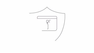 Bilgisayar onarımı ve dijital korumanın sembolik bir temsili, bilgisayar ve çekiçli bir kalkan simgesi.