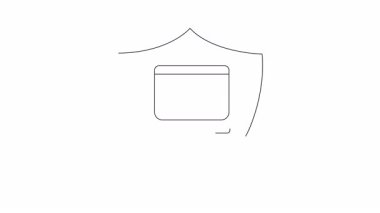 Bilgisayar ekranlı, veri koruması ve çevrimiçi güvenliği sembolize eden siber güvenlik kalkanı simgesi. Teknoloji ve güvenlikle ilgili içerik için mükemmel.