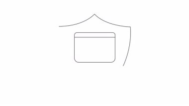 Animasyon siber güvenlik kalkanı ikonu, paraşütle, veri korumasını ve çevrimiçi aktiviteyi sembolize ediyor. Teknoloji ve güvenlik içeriği için ideal.