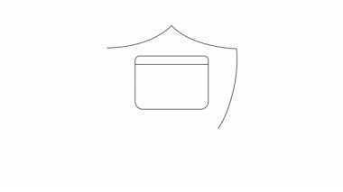 Dijital imzalı bir kalkan simgesinin canlandırılması, dijital belgeler ve işlemler için güvenlik ve korumayı temsil ediyor.