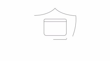 Çevrimiçi bir toplantıyı koruyan, güvenli sanal işbirliği ve dijital iletişimde veri gizliliğini sembolize eden bir kalkan tasviri.