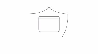 Canlandırılmış web sitesi güvenlik kalkanı simgesi. Modern koruma, veri güvenliği ve siber güvenliği temsil ediyor. Teknoloji, iş ve internet güvenliği için ideal.