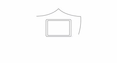 Yapay zeka sistemlerinin güvenliğini sembolize eden yapay zeka beyinli bir bilgisayarı koruyan bir kalkanı gösteren kavramsal bir animasyon..