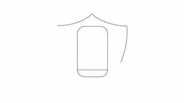 Mutfak güvenliği ve teknolojinin korunmasındaki rolünü vurgulayan, fırın ve tavayla korunan bir kalkanı temsil eden bir sembol..