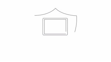 Siber güvenliğin görsel bir temsili, bilgisayar ve makasla kalkan, siber tehditlere ve veri ihlallerine karşı korumayı simgeliyor..