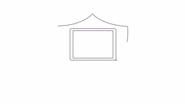 Bir dijital kalkan, küresel veri koruması ve çevrimiçi güvenlik için siber güvenliği sembolize ederek bir küreyi gösteren bir dizüstü bilgisayarı koruyor..