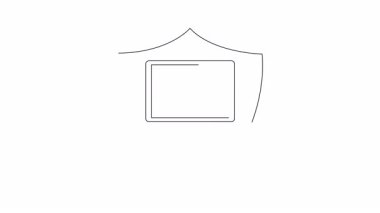 İçinde dizüstü bilgisayar olan bir kalkan, siber güvenliği ve dijital tehditlere karşı korumayı simgeliyor. Çevrimiçi güvenlik ve veri güvenliğini göstermek için ideal.