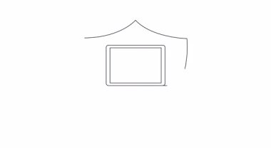 Bilgisayarı tehditlerden ve saldırılardan koruyan bir siber güvenlik kalkanı. Dijital güvenlik, veri koruması ve çevrimiçi güvenlik kavramlarını gözler önüne serer.