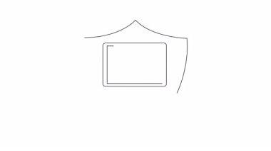 Kalkanın içindeki bir dizüstü bilgisayar güvenli veri transferini sembolize eder, iletim ve depolama sırasında bilginin korunmasının önemini vurgular.