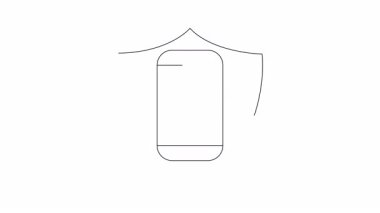 Animasyon İHA güvenlik uygulaması simgesi. Modern teknoloji korumasını temsil ediyor. Uygulama geliştiricileri ve güvenlik şirketleri için temiz, basit tasarım.