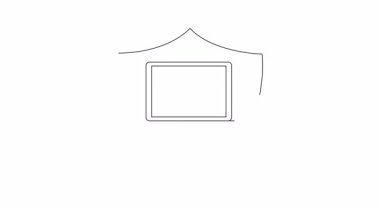 Dijital alemde güvenlik ve güvenliği sağlamak için çevrimiçi gıda hizmetlerini koruyan dijital bir kalkan. Tüketiciler için güven ve güvenilirliği sembolize eder.