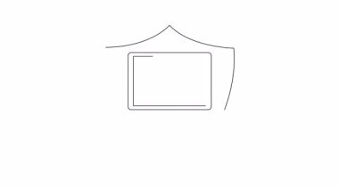 Kalkanın içindeki bir dizüstü bilgisayar. Ekranda anahtar var. Dijital güvenliği simgeliyor ve hassas veri ve bilgilere erişimi koruyor..