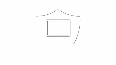 Kalkanın içindeki bir dizüstü bilgisayar dijital güvenliği ve çevrimiçi tehditlere karşı korumayı simgeliyor. Cihazınızı sağlam güvenlik önlemleriyle güvende tutun..