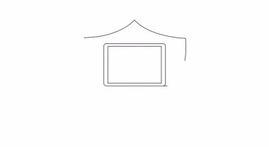 Adalet terazisini gösteren, hukuki teknolojiyi ve adalet ve hukukun korunmasındaki rolünü sembolize eden bir bilgisayar kalkanı..