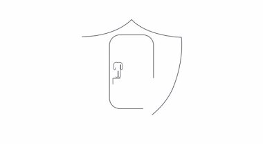 İçinde telefon olan bir kalkan simgesi, merdivenleri çıkan birini gösteriyor, mobil güvenliği ve kariyer büyümesini simgeliyor..