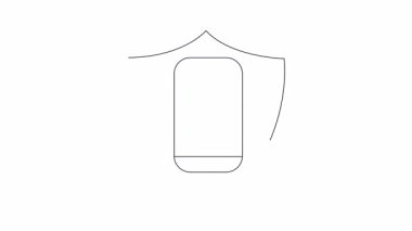 Bir telefon güvenlik simgesinin basit bir animasyonu, mobil cihaz koruması ve veri gizlilik kavramlarını göstermek için mükemmel. Teknoloji dersleri ve güvenlik farkındalığı kampanyaları için ideal..