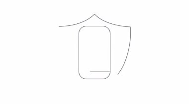 Mobil cihazlardaki yapay zekanın korunmasını ve güvenliğini sembolize eden, kalkan tarafından korunan yapay zekaya sahip bir cep telefonu tasviri.