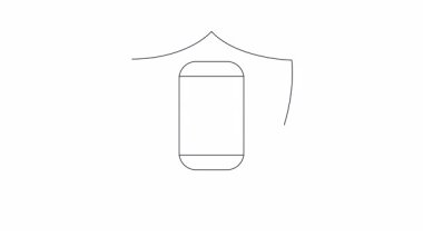 Güvenlik, uzay keşfi ve teknoloji projeleri için animasyon roket kalkan ikonu. Çok yönlü kullanım için temiz, modern tasarım.