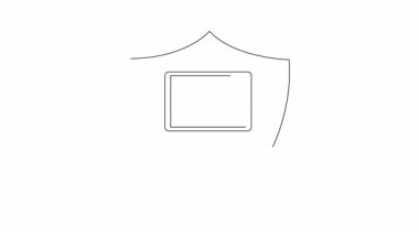 Kalkanın içinde dijital güvenlik ve onayı sembolize eden bir dizüstü bilgisayar. Teknoloji ve güvenlik temaları için mükemmel.