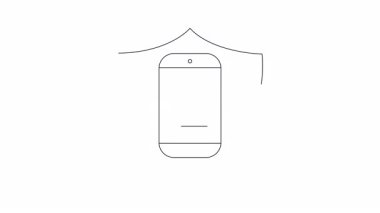 Kalkanın içindeki akıllı telefonun tasviri güvenli mobil bankacılık ve finansal korumayı sembolize ediyor. Finans, teknoloji ve güvenlik temaları için ideal.