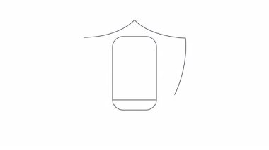 Kalkanın içindeki canlı akıllı telefon, bir soket simgesi, güvenli mobil şarj ve veri korumasını simgeleyen basit, temiz bir tasarım..