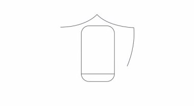 Bir flört uygulaması simgesinin modern animasyon konsepti, kalbi okla delinmiş, kalkanla korunmuş.