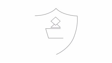 Çevrimiçi alışveriş için e-posta güvenliğinin basit bir görsel temsili, koruma ve güvenliği vurguluyor.