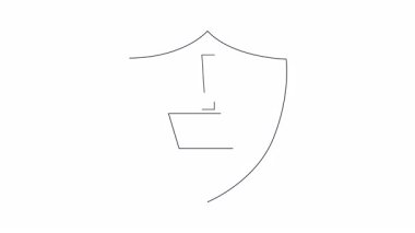 Alışveriş arabası ve ünlem işaretli bir kalkanın basit bir çizgisi. Çevrimiçi alışveriş güvenlik uyarılarını ve potansiyel riskleri simgeliyor..