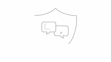 İş güvenliği için animasyon finansal kalkan ikonu. Finans, güvenlik ve işle ilgili içerik için mükemmel.