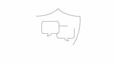 Dolar işaretli bir kalkan ikonu ve konuşma baloncukları içinde bir kalkan, finansal güvenliği ve yatırımların korunmasını simgeliyor..