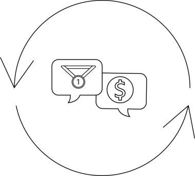 Madalya ve paranın yer aldığı, teşvikleri ve başarıları sembolize eden bir ödül sisteminin görsel temsili.