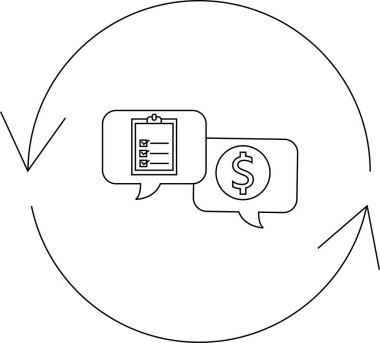 Bu görüntü finansal planlama, bütçe belirleme ve gözden geçirme süreçlerinin döngüsel doğasını temsil etmektedir. Finansman ve işle ilgili içerik için uygundur.