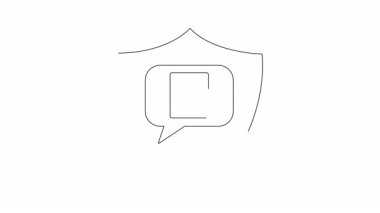 Animasyon hesap makinesi kalkan ikonu finansal güvenlik, koruma ve güvenliği temsil ediyor. Finans, teknoloji ve güvenlikle ilgili içerik için mükemmel.