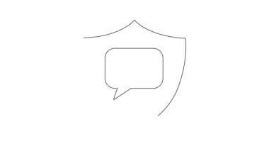 Güvenlik kamerası ikonu bir kalkan içinde, gözetlemeyi, korumayı ve güvenliği simgeliyor. Güvenlikle ilgili içerik ve tasarım projeleri için ideal.