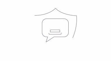 Ölüm, keder ve kayıp hakkındaki tartışmaların sembolik bir temsili. Kalkan ve konuşma balonu koruma ve iletişim sağlar..