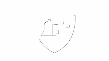 Güvenli uyarıları ve olumlu geri bildirimleri temsil eden bir çan ve bir baş parmak işareti içeren bir güvenlik kalkanı simgesi.