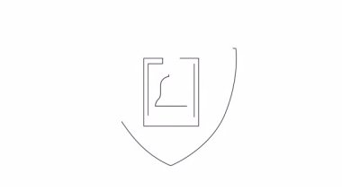 Bir güvenlik uyarı kalkanı ikonunun basit bir çizgi sanat animasyonu. Projene biraz güvenlik katmak için mükemmel..