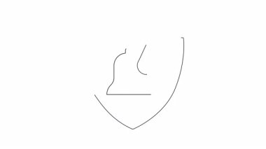 Çan ve su damlası olan minimalist bir kalkan ikonu, ev güvenliği ve hasar önleme için su sızıntısı tespit sistemini sembolize ediyor.