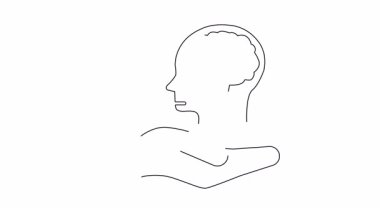 Zihinsel sağlık desteğinin kavramsal çizimi, içinde çiçek olan bir eli tutan, özen ve büyümeyi sembolize eden bir el..